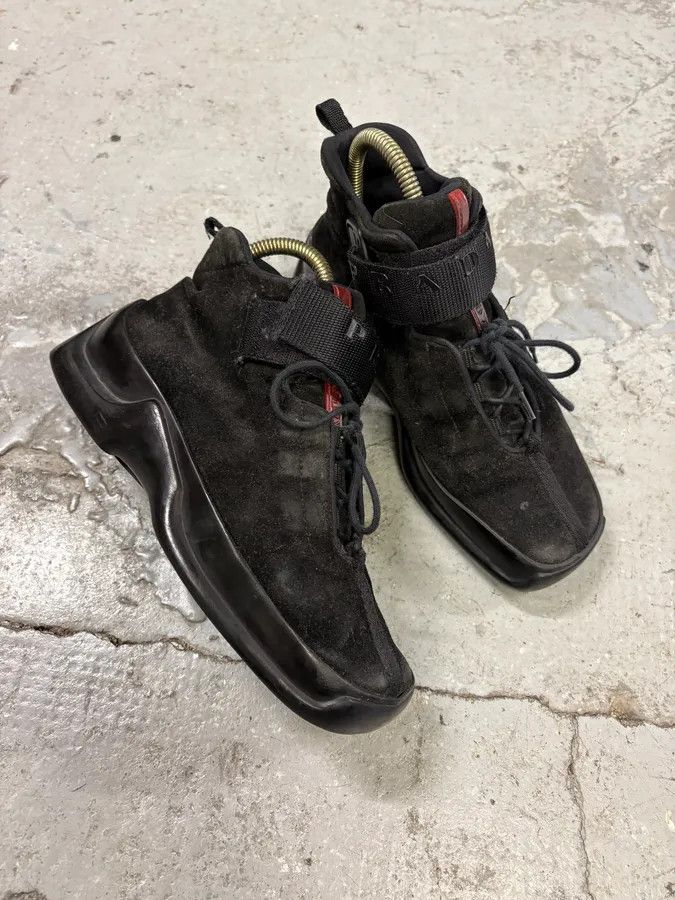 Prada FW1999 Prada Black Hybrid High Leather Strap Shoes Size US 5 / IT 35 - 4 Thumbnail