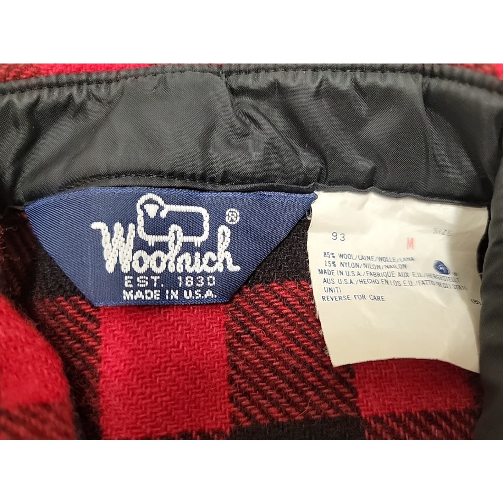 Vintage VINTAGE Woolrich Shirt Buffalo Plaid Flannel Wool Red Black Medium M Men's Button-Up Long Sleeve Collared Chest 23 Length 31 Size US M / EU 48-50 / 2 - 7 Thumbnail