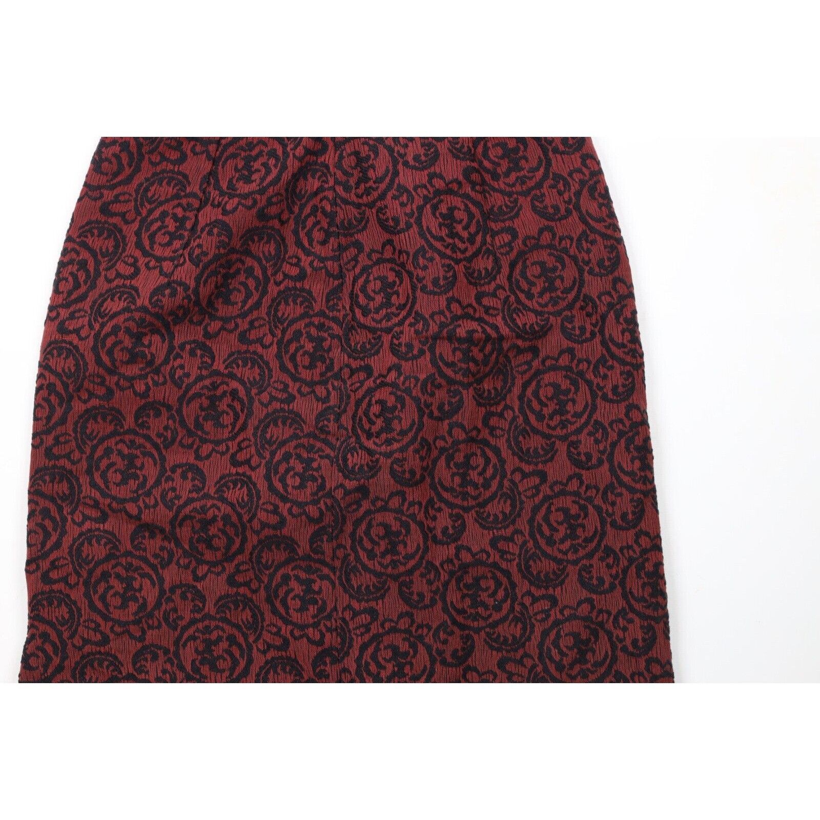 Vintage Vintage 50s 60s Rockabilly Goth Jacquard Paisley Skirt Size 28" / US 6 / IT 42 - 3 Thumbnail
