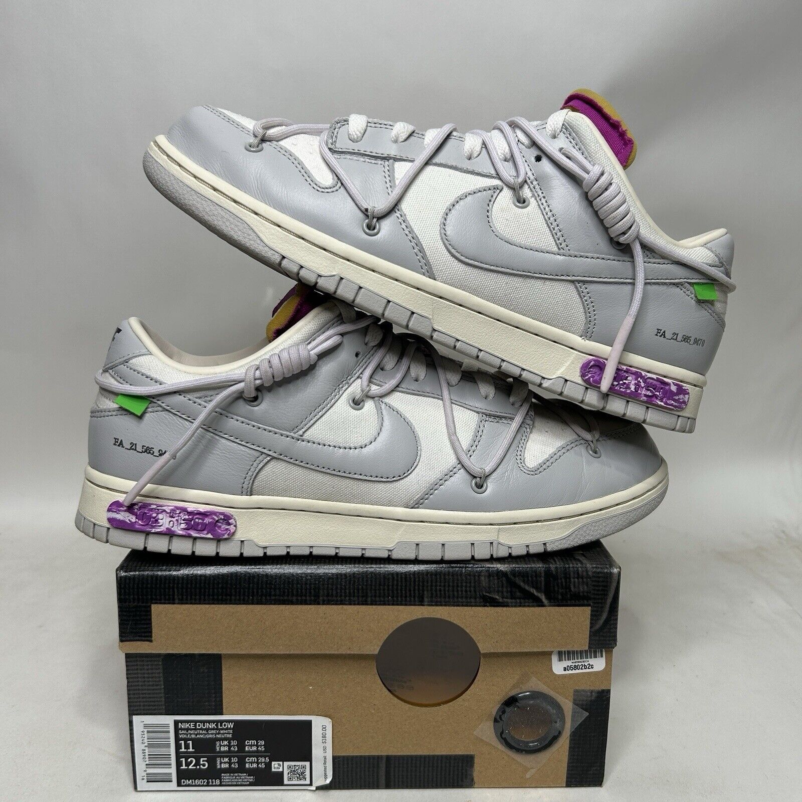Nike Nike Shoes Dunk Low X Off-White “Lot 3 of 50” 2024 Size US 11 / EU 44 - 1 Thumbnail