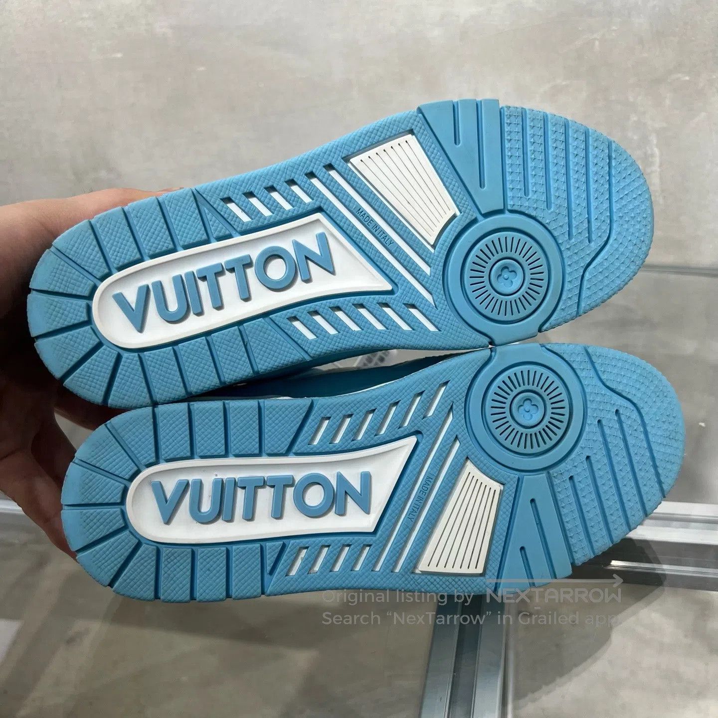Louis Vuitton Louis Vuitton Trainer New White and Blue shoes Size US 6.5 / IT 36.5 - 7 Thumbnail