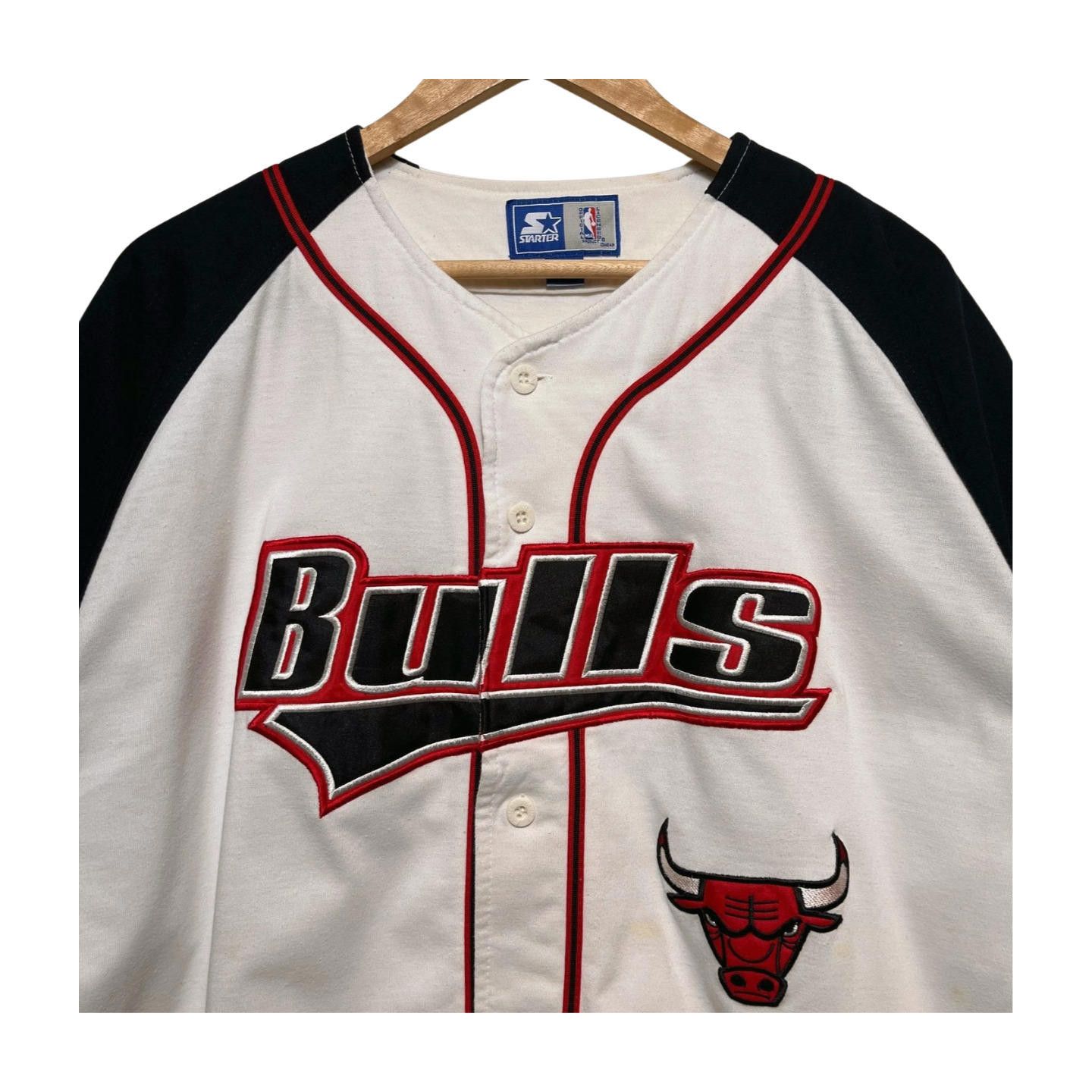 Starter × Vintage Vintage 90s NBA Chicago Bulls Starter Baseball Jersey XL Size US XL / EU 56 / 4 - 2 Thumbnail