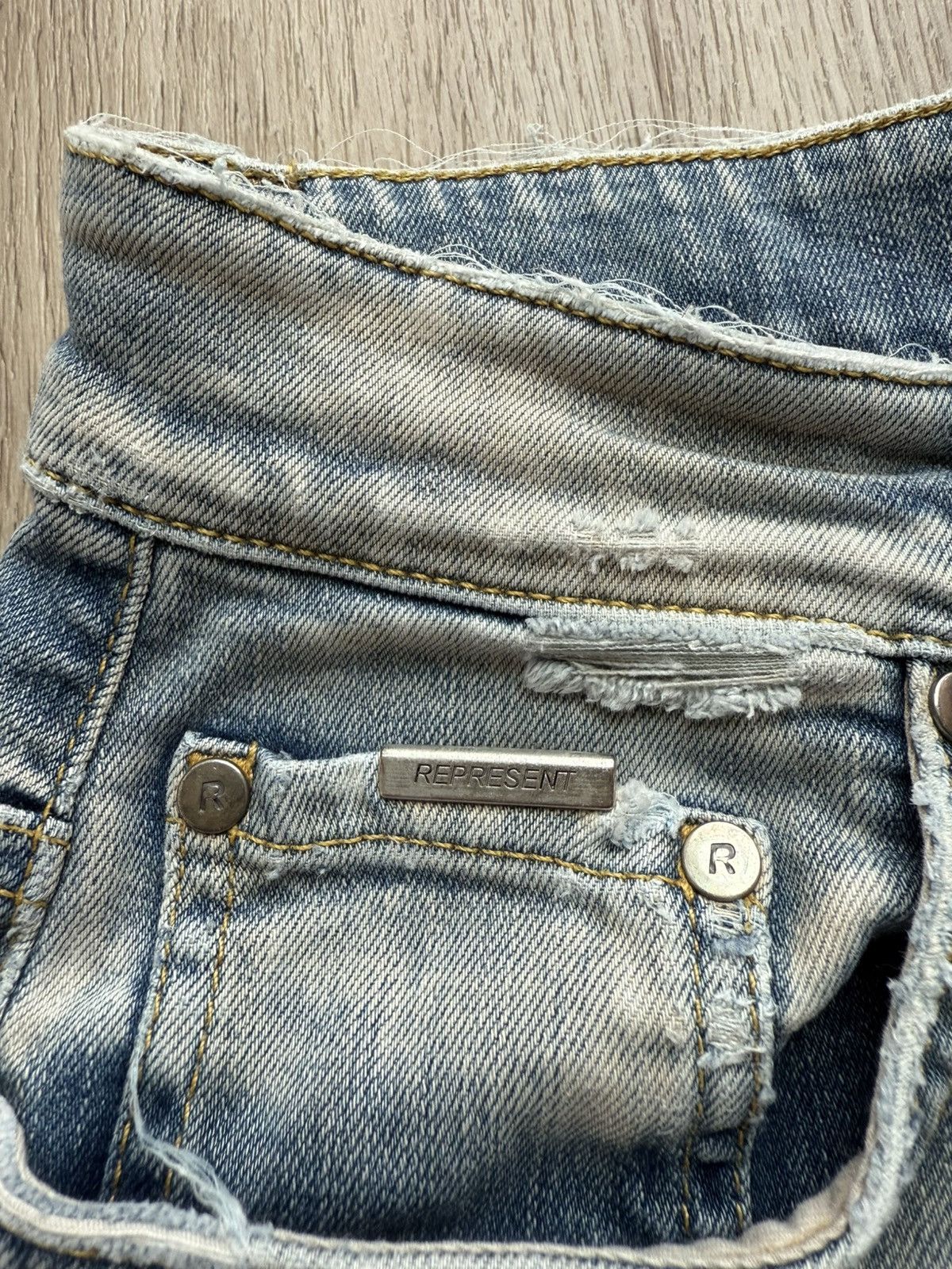Represent Clo. Represent Essential Denim Distressed Jeans Slim Fit Size US 32 / EU 48 - 7 Thumbnail