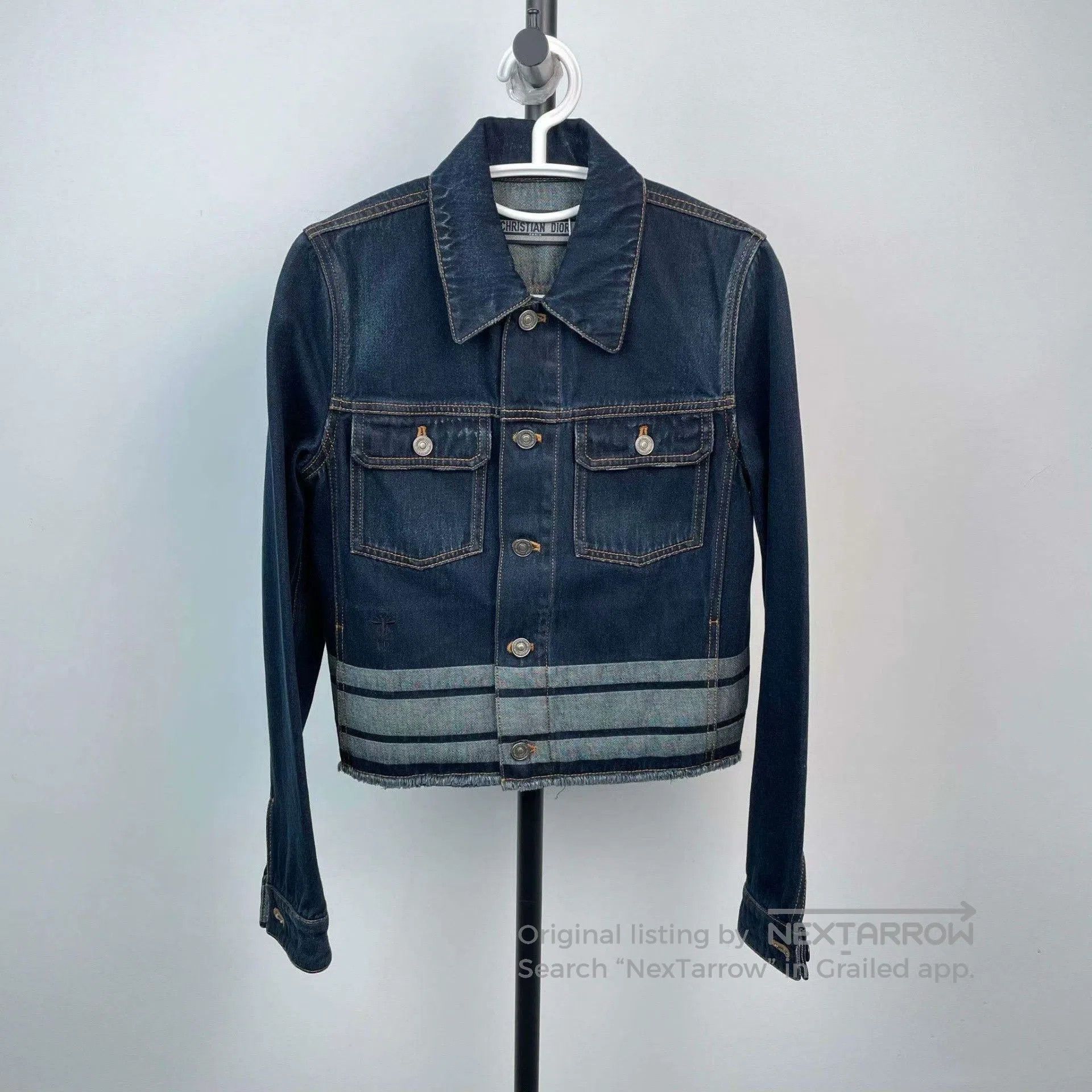 Dior Dior Cropped Dark Blue Denim Jacket. Size XS / US 0-2 / IT 36-38 - 1 Thumbnail