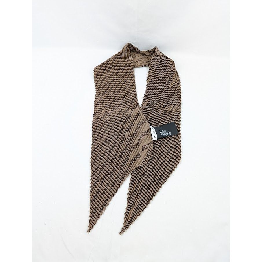 Balenciaga o1rshd1 Size: OS / ST BB Monogram Silk Pilsse in Beige Brown Size ONE SIZE - 4 Thumbnail