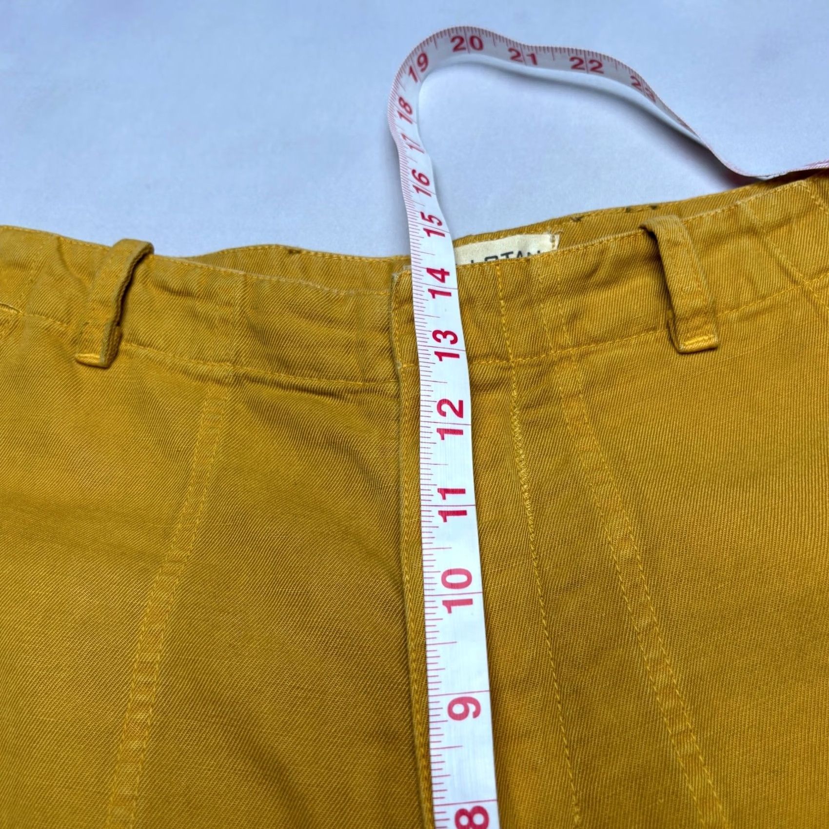 Nili Lotan Nili Lotan Luna Pants Women's 4 Slouchy Drop Crotch Linen Boho Lagenlook Yellow Size 27" / US 4 / IT 40 - 6 Thumbnail