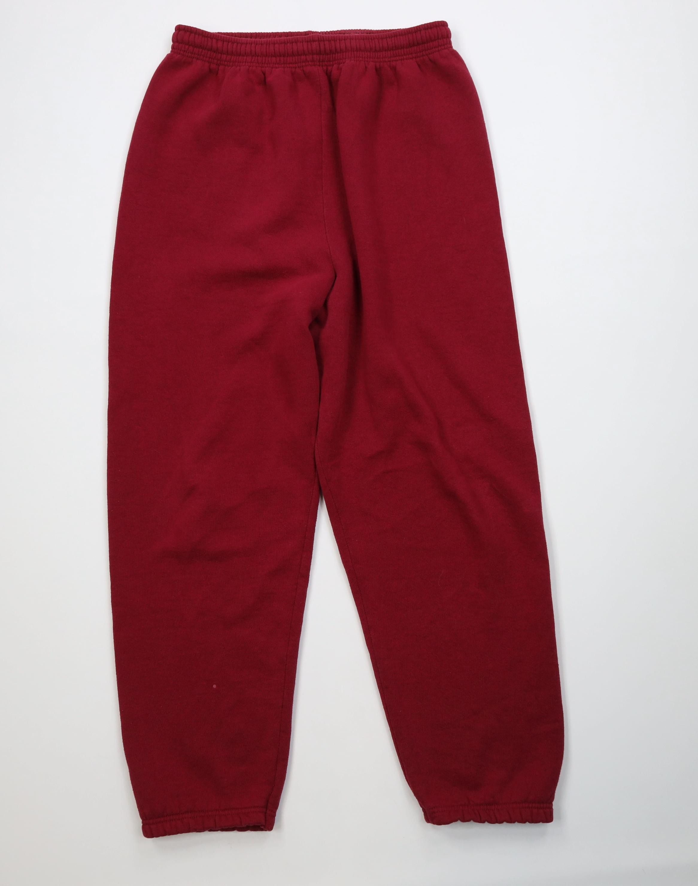 Vintage Vintage 90s Streetwear Cuffed Sweatpants Joggers Red USA Size US 36 / EU 52 - 1 Thumbnail