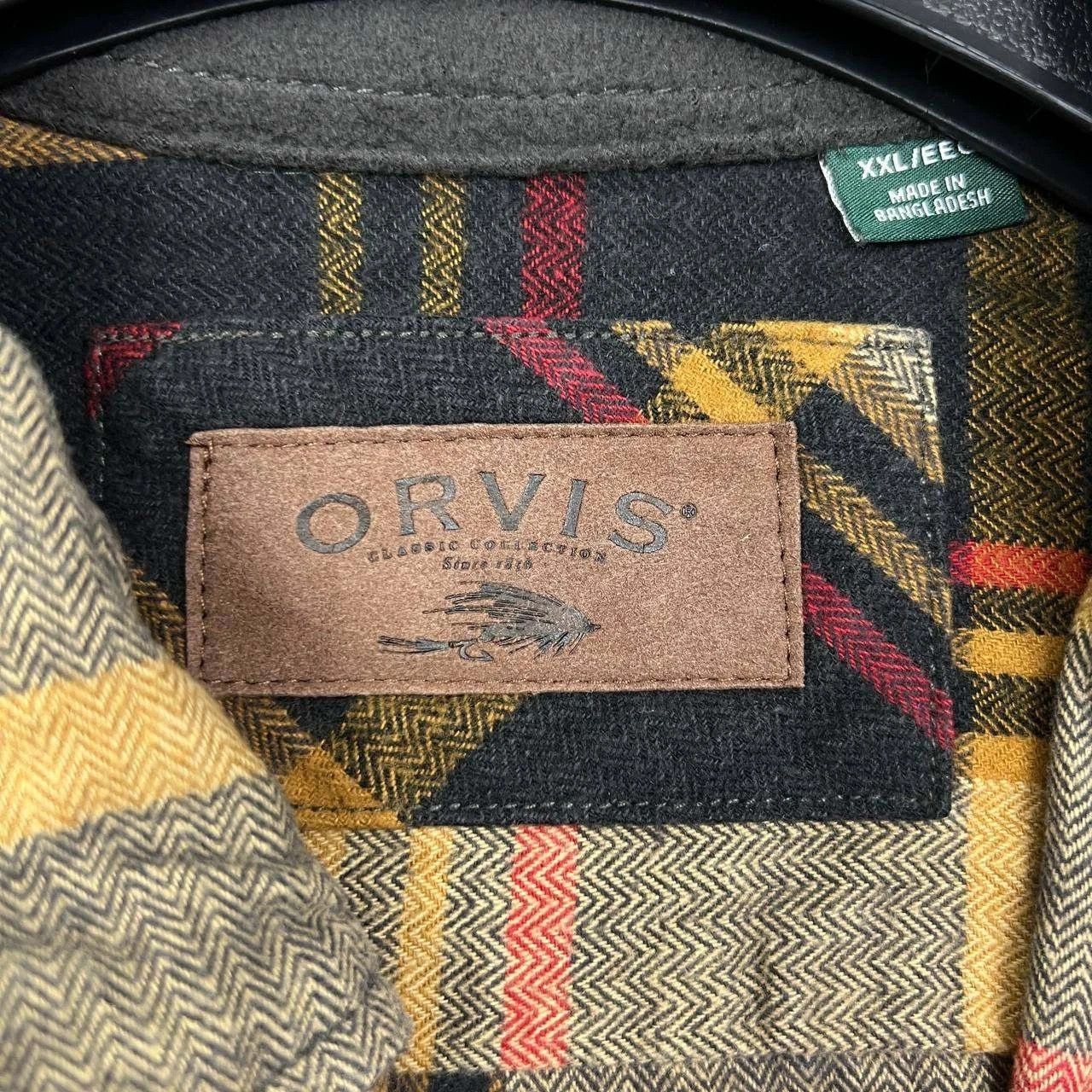 Orvis Orvis Button Up Shirt Men Brown Flannel Plaid Cotton 2XL Size US XXL / EU 58 / 5 - 5 Thumbnail