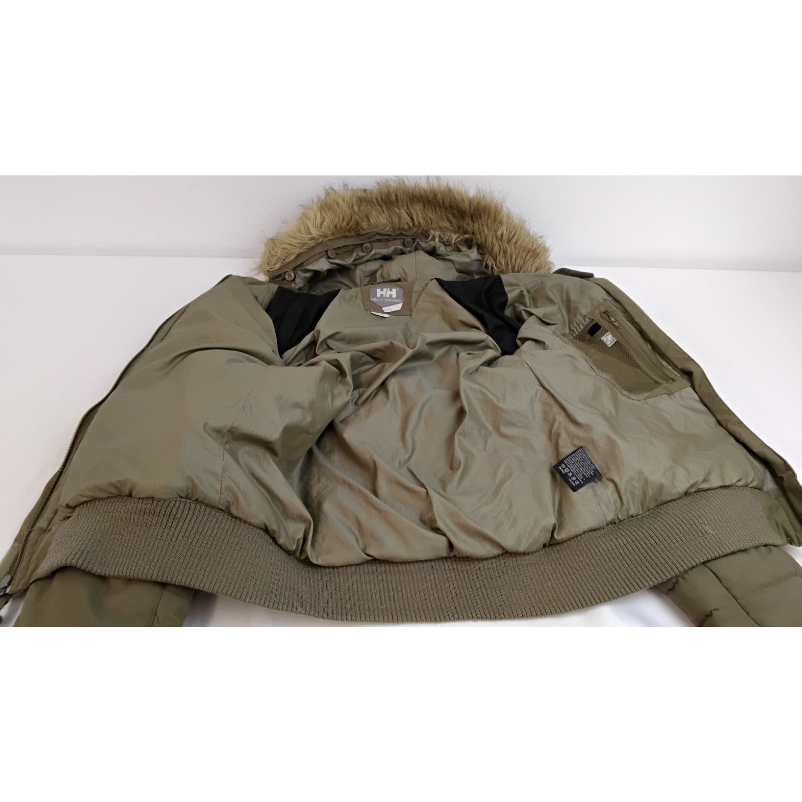 Helly Hansen Helly Hansen Down Jacket Women's M Army Green Fur Trim Hood Size M / US 6-8 / IT 42-44 - 10 Thumbnail