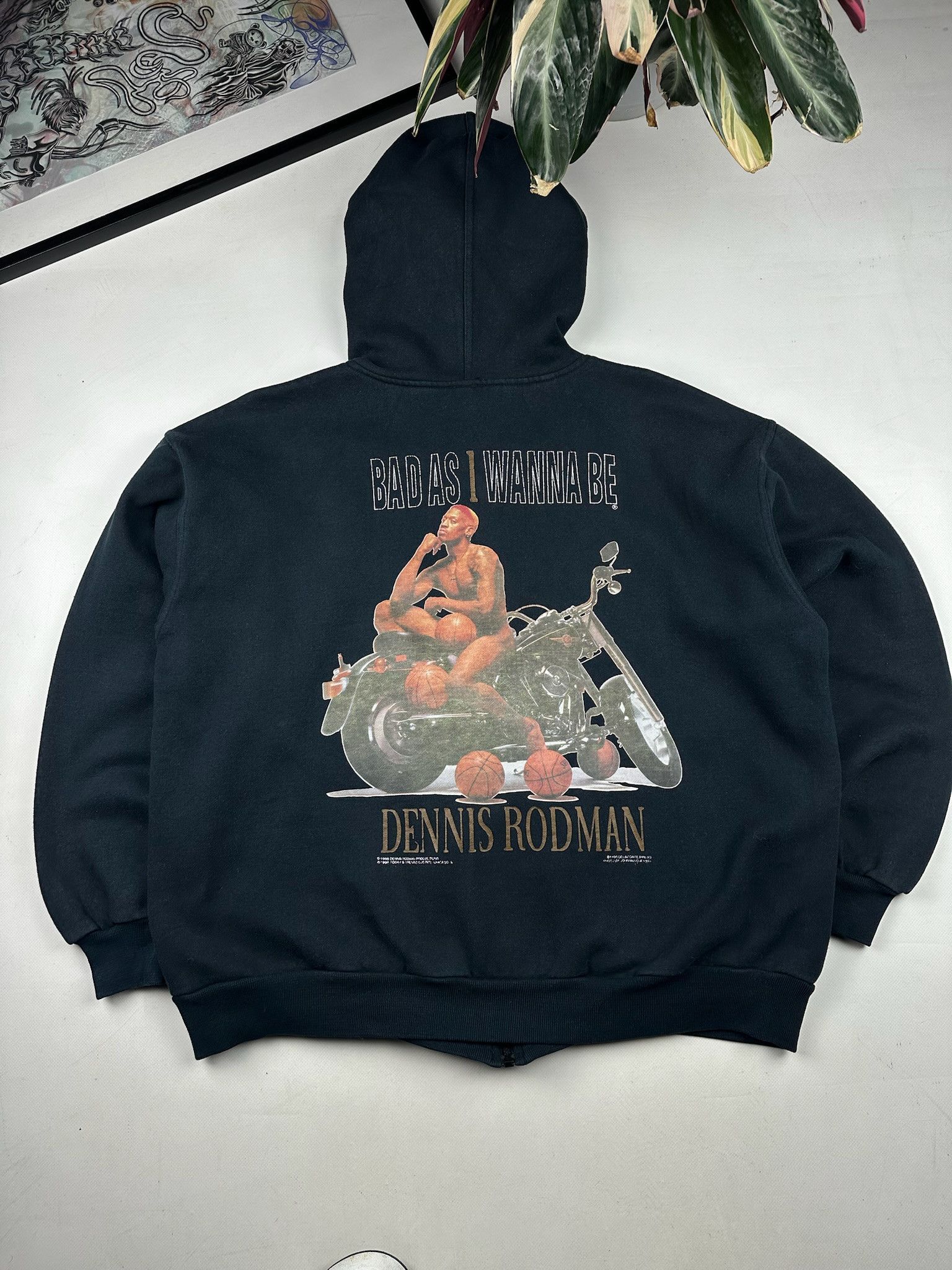 Vintage Vintage Dennis Rodman Hoodie vlone style Size US XL / EU 56 / 4 - 1 Thumbnail