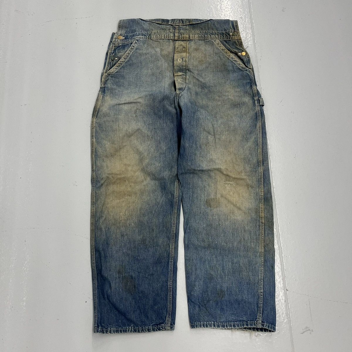 Lee Vintage 50s Lee Union Made Jelt Sanforized Overalls 36x29 Size US 36 / EU 52 - 3 Thumbnail