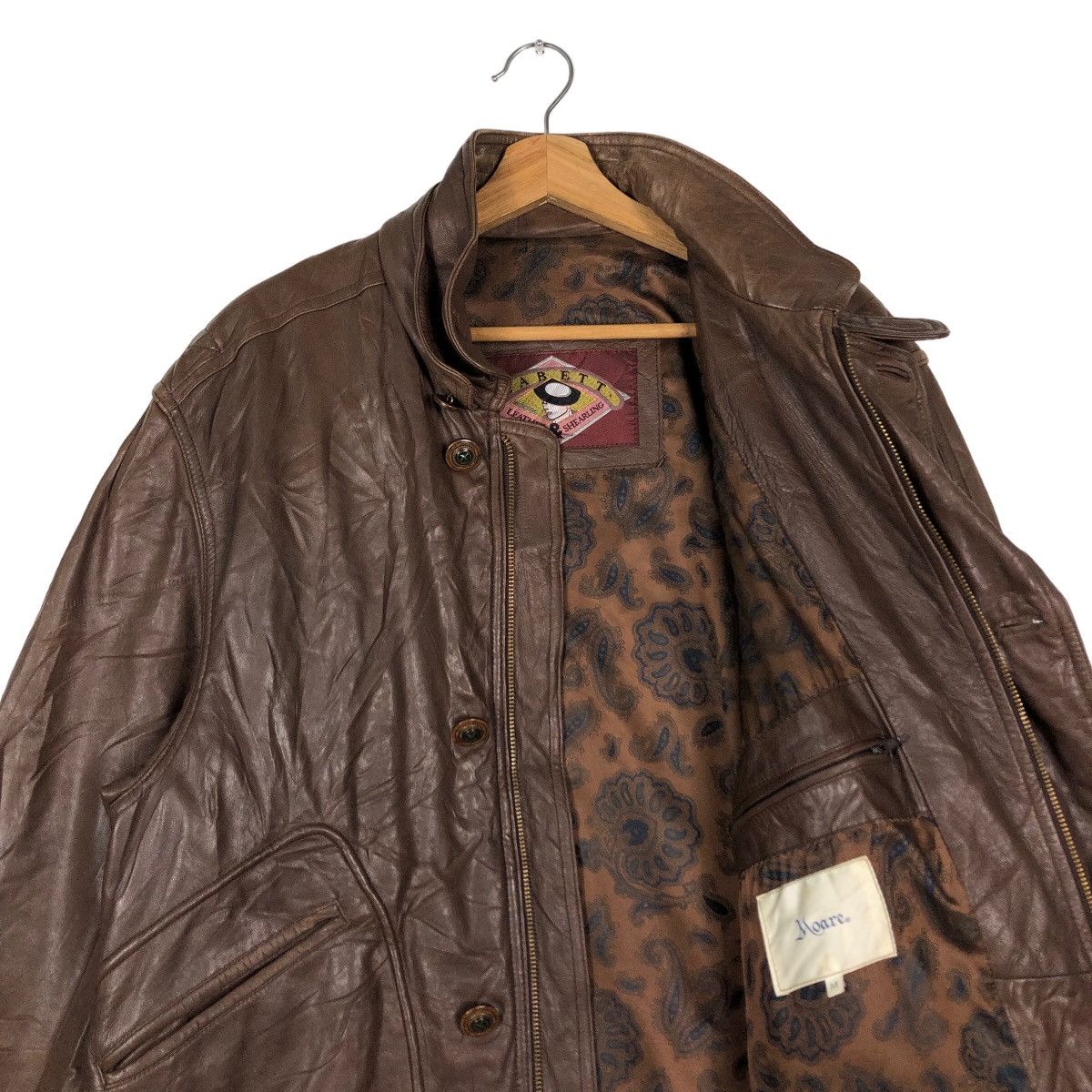 Japanese Brand 🔥Vtg Biker Leather Jacket Moare Japan Issey Miyake Size US M / EU 48-50 / 2 - 11 Thumbnail