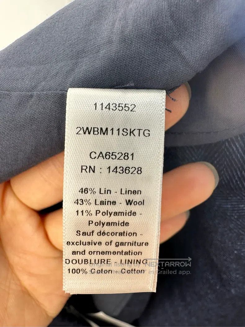 Dior Dior Size13 Dark blue wool A-line skirt Size 32" / US 10 / IT 46 - 5 Thumbnail