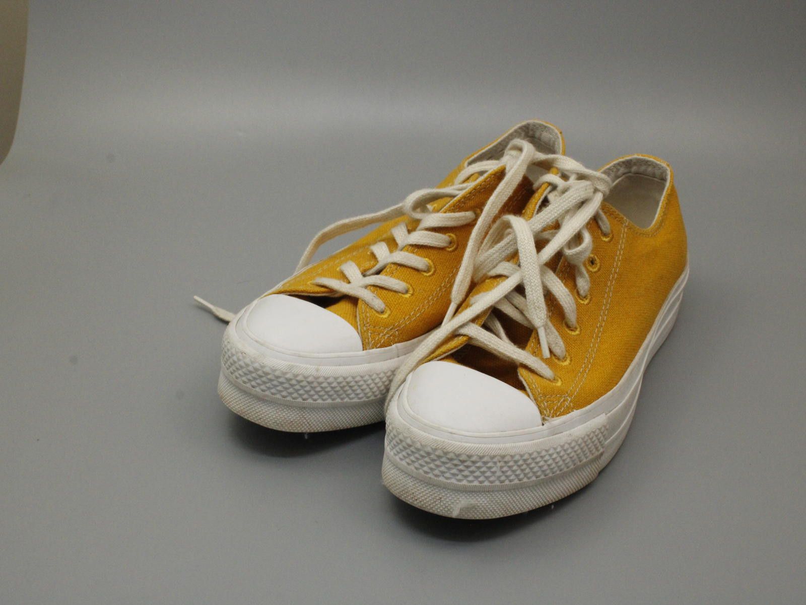 Unknown London Yellow Canvas Allstar Women's Sneakers with White Rubber Toe Size US 7.5 / IT 37.5 - 5 Thumbnail