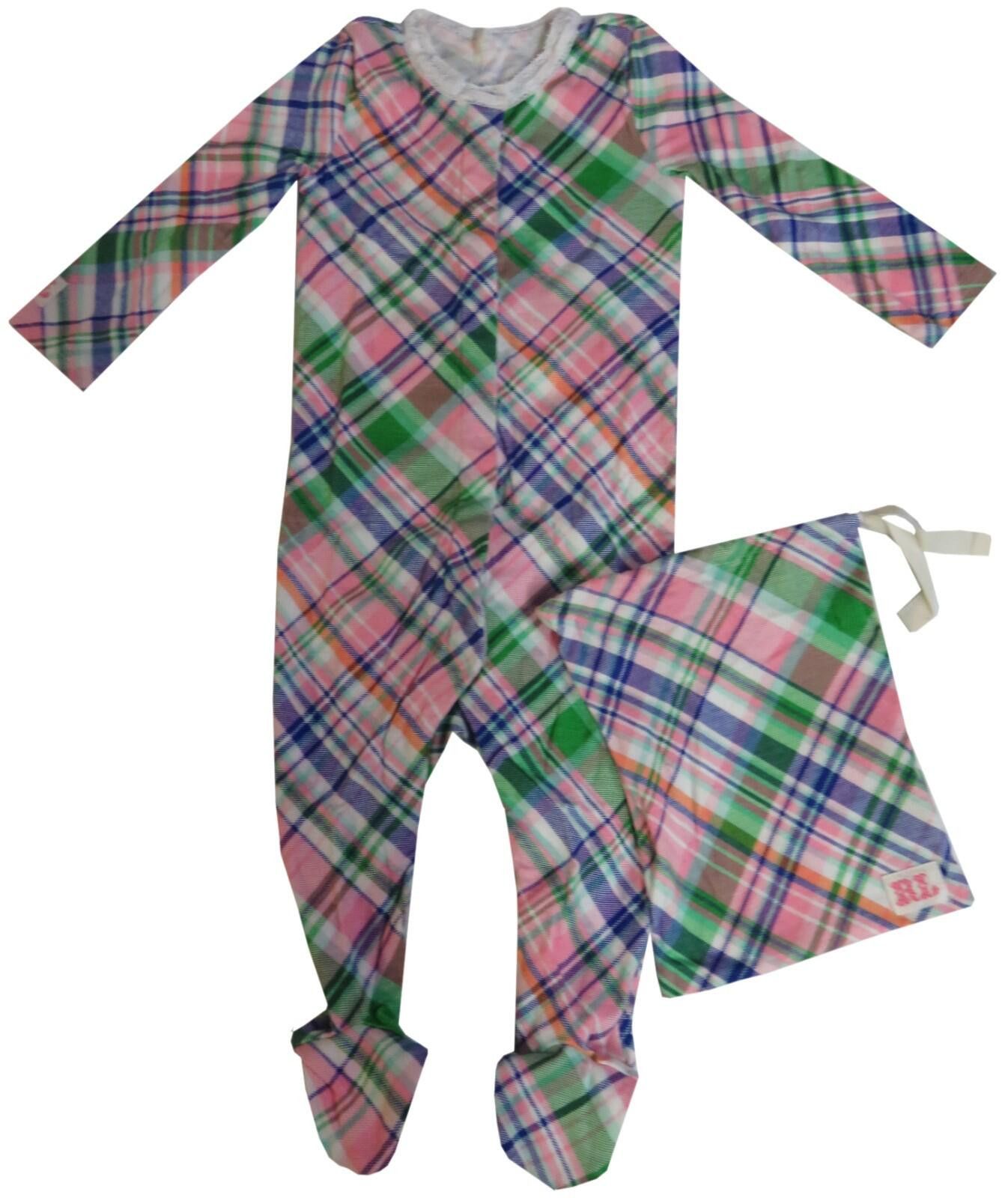 Polo Ralph Lauren Ralph Lauren Baby Girls One Pc Cotton Madras Pajamas 9M Size ONE SIZE - 1 Thumbnail