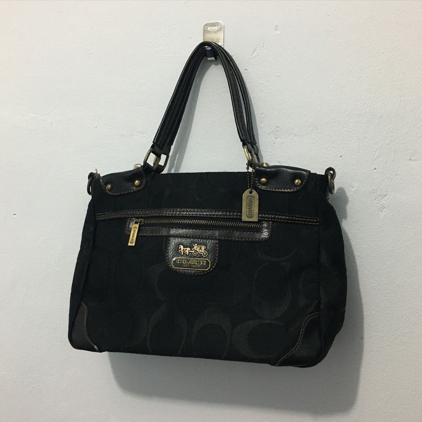 Coach Coach Poppy Canvas Leather Monogram Handbag Size ONE SIZE - 3 Thumbnail