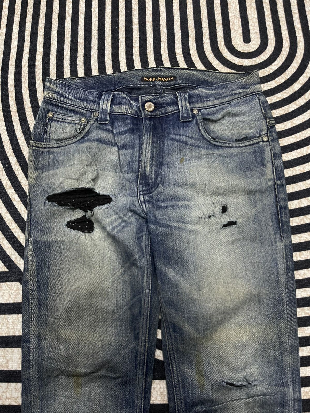 Nudie Jeans 2000s NUDIE JEANS CO SKINNY JEANS WASHABLE DISTRESSED JEANS Size US 29 - 6 Thumbnail
