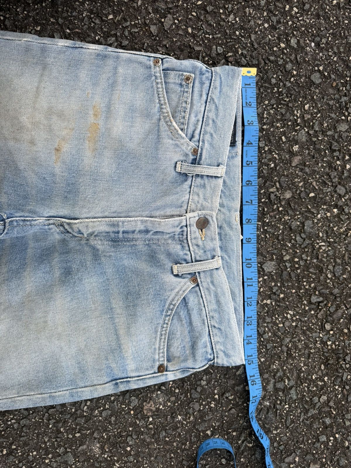 Japan Blue × Jean × Vintage VINTAGE BLUE WAY FLARE FADED RUSTY JEAN DENIM PANTS Size US 30 / EU 46 - 6 Thumbnail