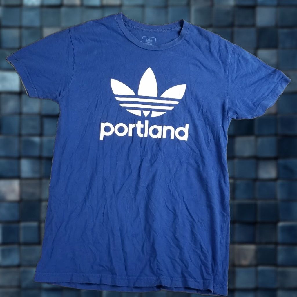 Adidas Adidas Originals Portland Trefoil T-Shirt Men Small City Series Blue Cotton Logo Graphic Size US S / EU 44-46 / 1 - 1 Thumbnail