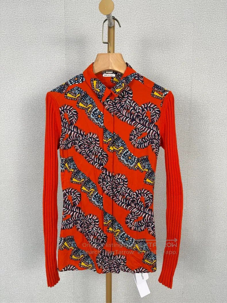 Hermes Hermes Silk patchwork cashmere shirt Size XS / US 0-2 / IT 36-38 - 1 Thumbnail