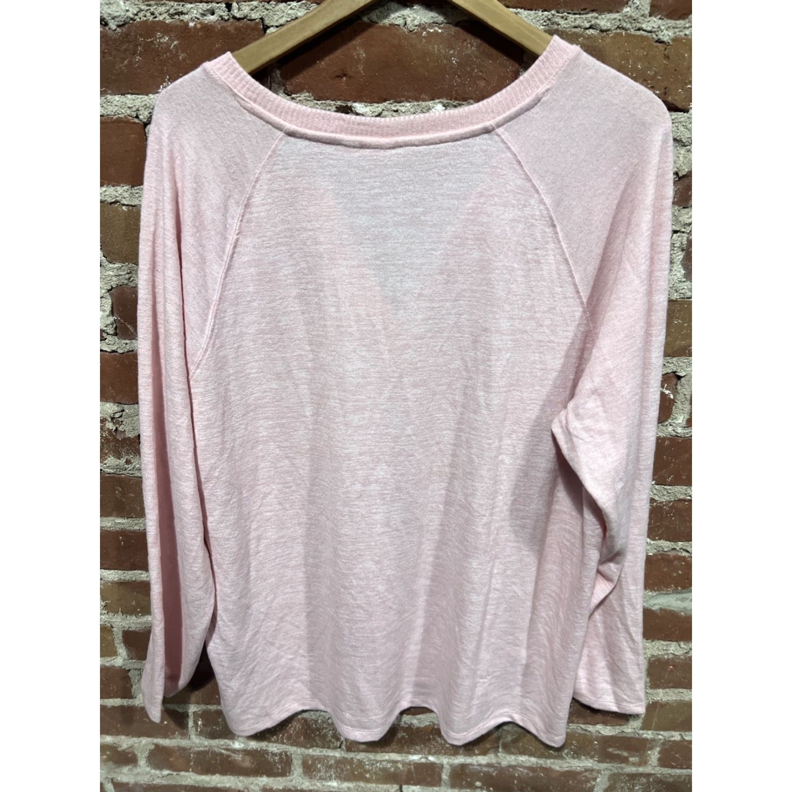 Vintage Womens Gap Blouse Long Sleeve Pink V-Neck Top Shirt XL Womens Regular Clothing - GapFit Size XL / US 12-14 / IT 48-50 - 3 Thumbnail