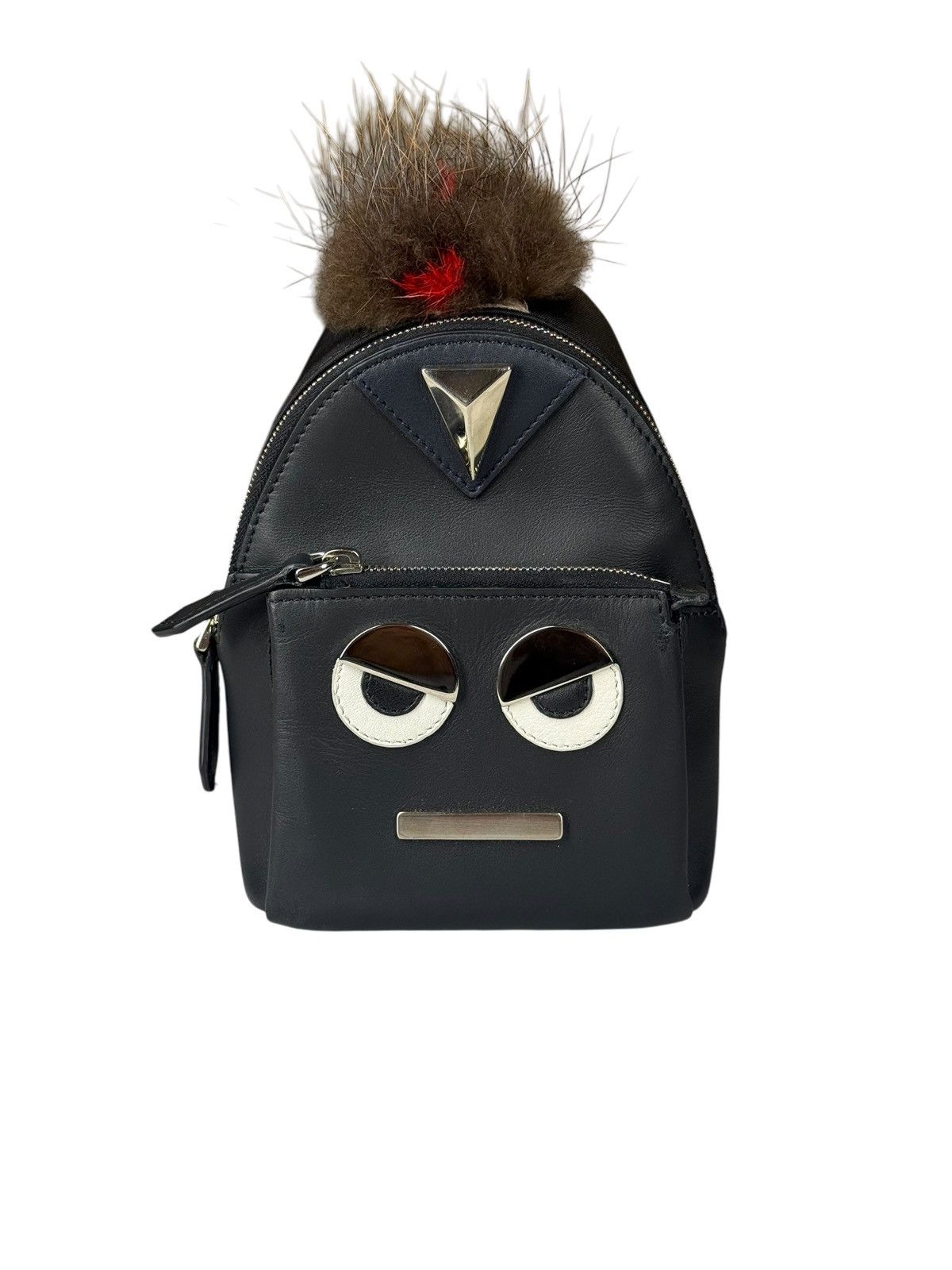 Fendi Fendi Bag Bugs Backpack Charm with Mink/Beaver Fur in Black Size ONE SIZE - 1 Thumbnail