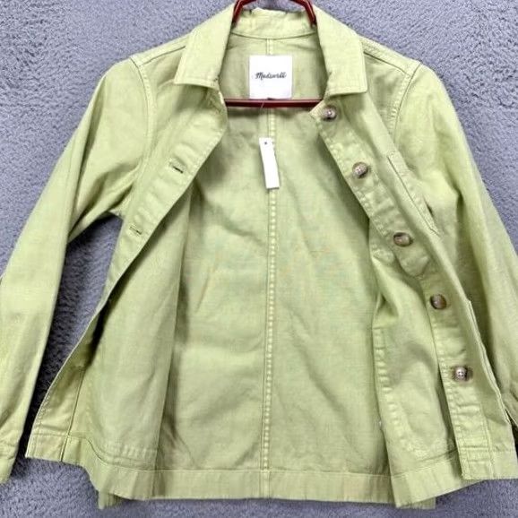Madewell Madewell Jean Jacket Womens XS Green Denim Collared Button Pocket Casual New Size 26" / US 2 / IT 38 - 4 Thumbnail