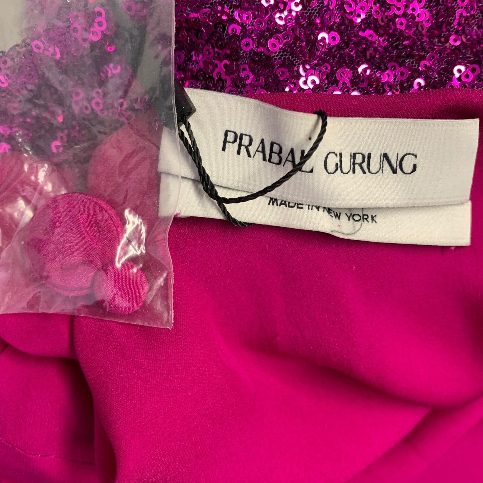 Prabal Gurung Size 6 Purple Polyester Sequined Open Back Dress Size M / US 6-8 / IT 42-44 - 6 Thumbnail