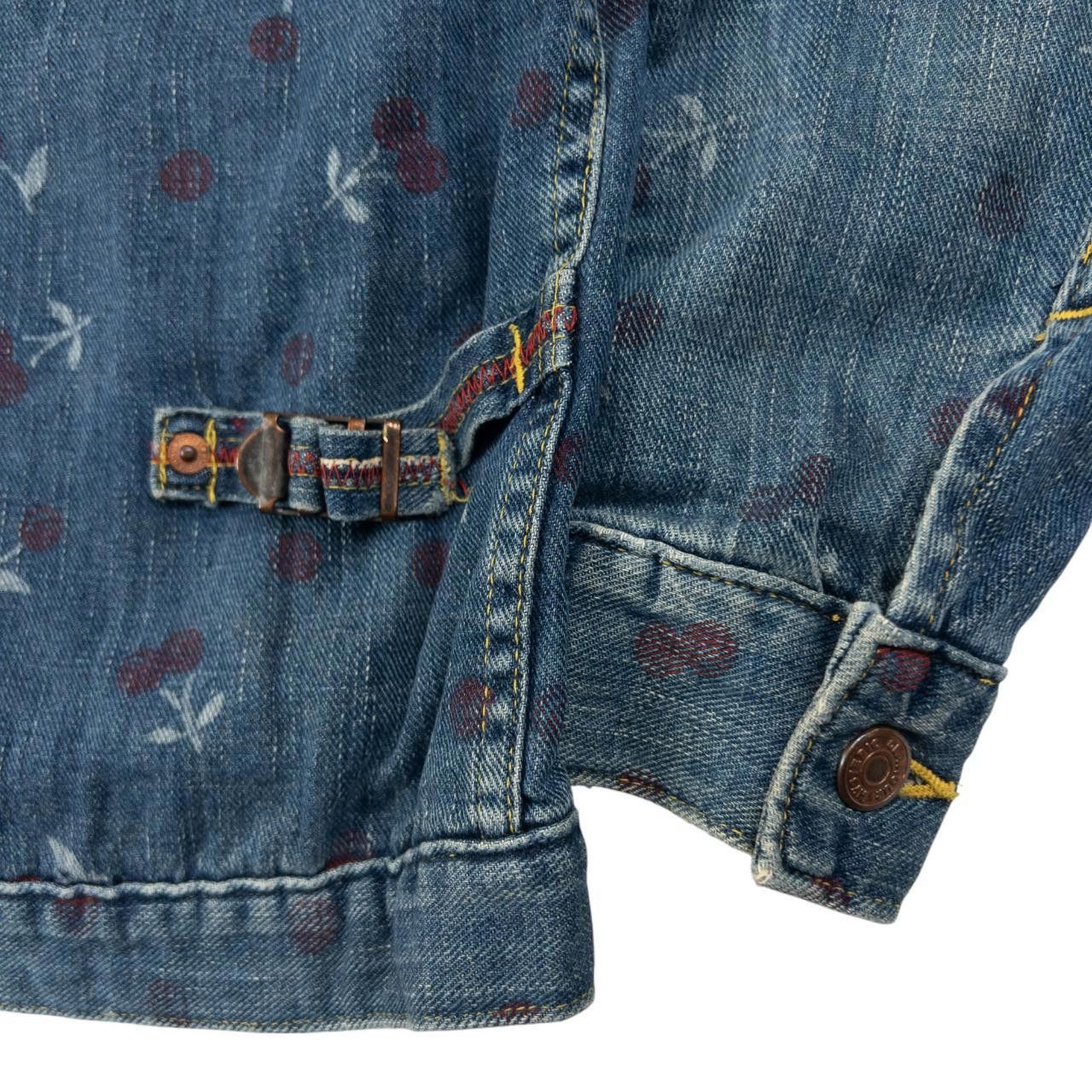 Designer Vintage Hysteric Glamour Cherry Denim Jacket Womens Size Size XS / US 0-2 / IT 36-38 - 6 Thumbnail