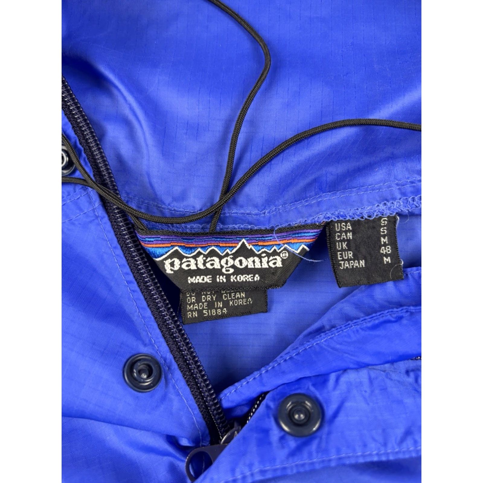 Patagonia VINTAGE Patagonia Windbreaker Jacket S Hooded Blue 90s Mens Nylon Snap Size US S / EU 44-46 / 1 - 5 Thumbnail