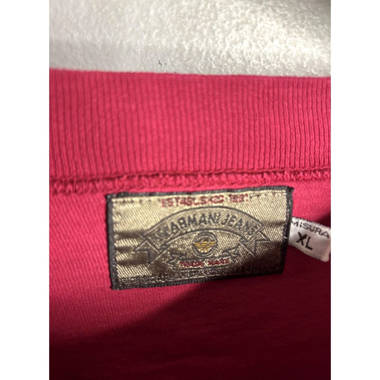 Vintage VINTAGE Armani Jeans Shirt Mens XL Red A|X Armani Exchange Logo Tee T-Shirt Size US XL / EU 56 / 4 - 3 Thumbnail