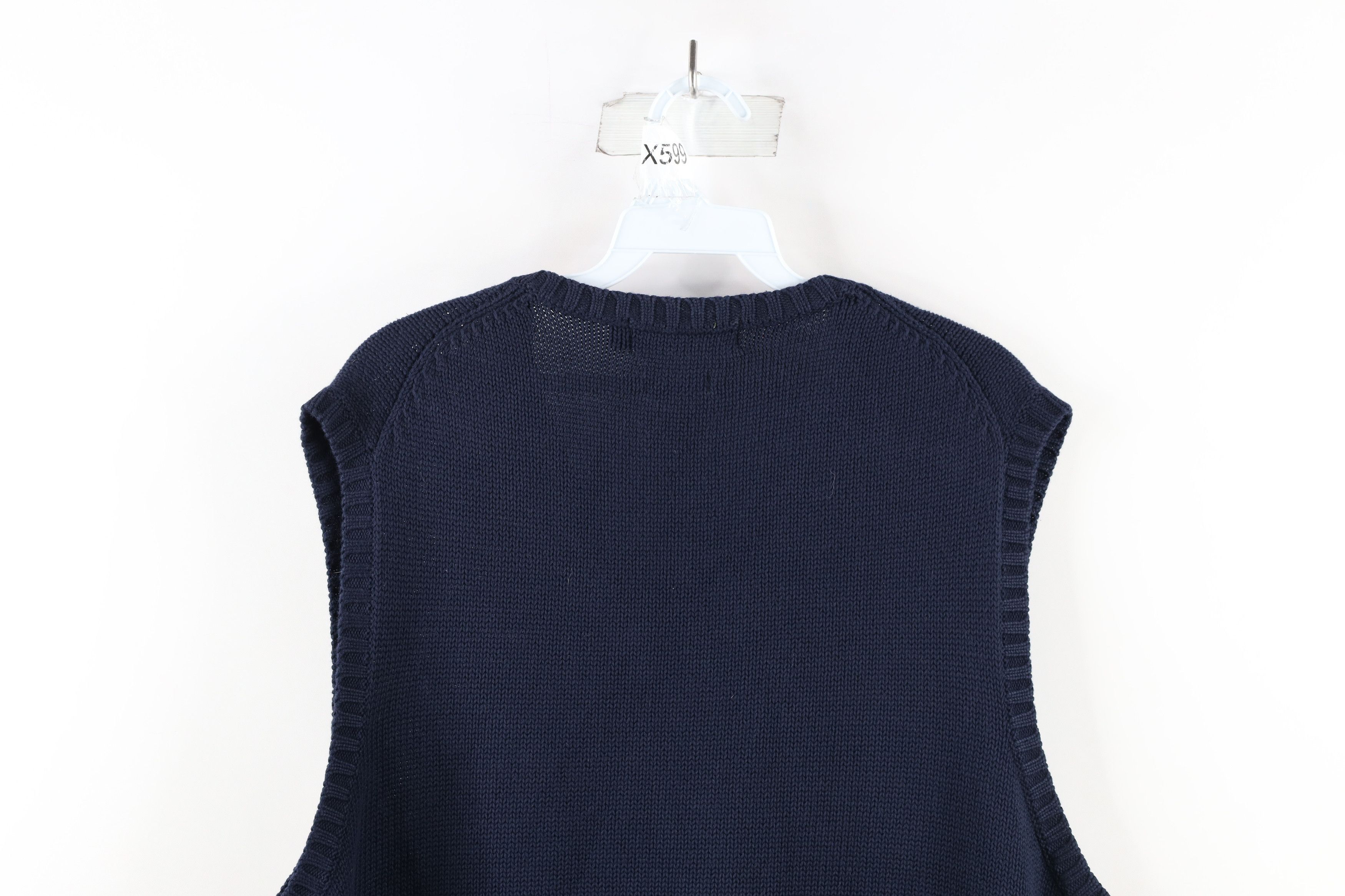 Polo Ralph Lauren Vintage 90s Ralph Lauren Knit V-Neck Sweater Vest Blue Size US L / EU 52-54 / 3 - 8 Thumbnail