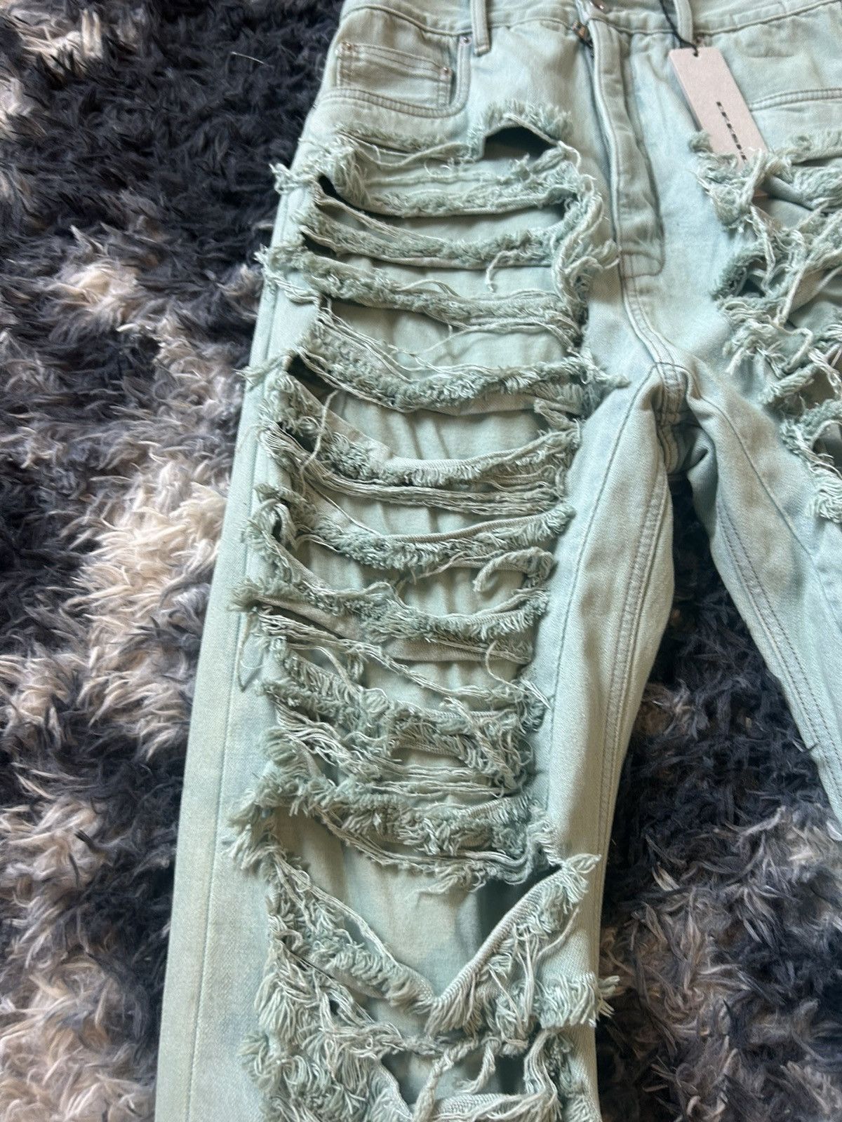 Rick Owens *rare* Rick owens strobe destroyed slashed geth denim Size US 31 - 2 Thumbnail