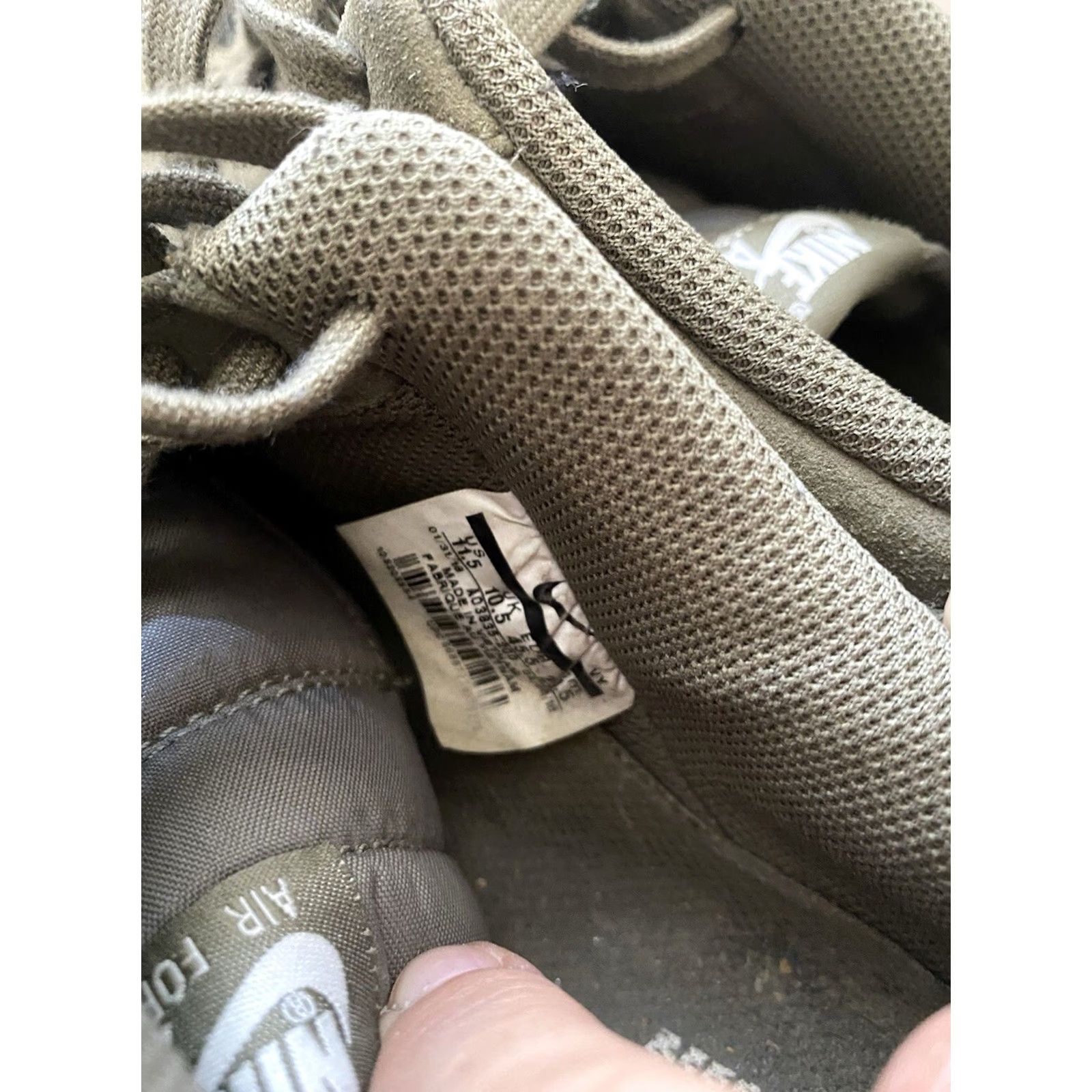 Nike Nike Air Force 1 Suede Size 11.5 Medium Olive Sail AR0265-200 Men Shoes Size US 12 / EU 45 - 6 Thumbnail
