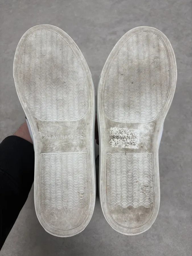 Kris Van Assche Kris Van Assche Black & White Leather High Megalaced Sneakers Size US 8 / EU 41 - 11 Thumbnail