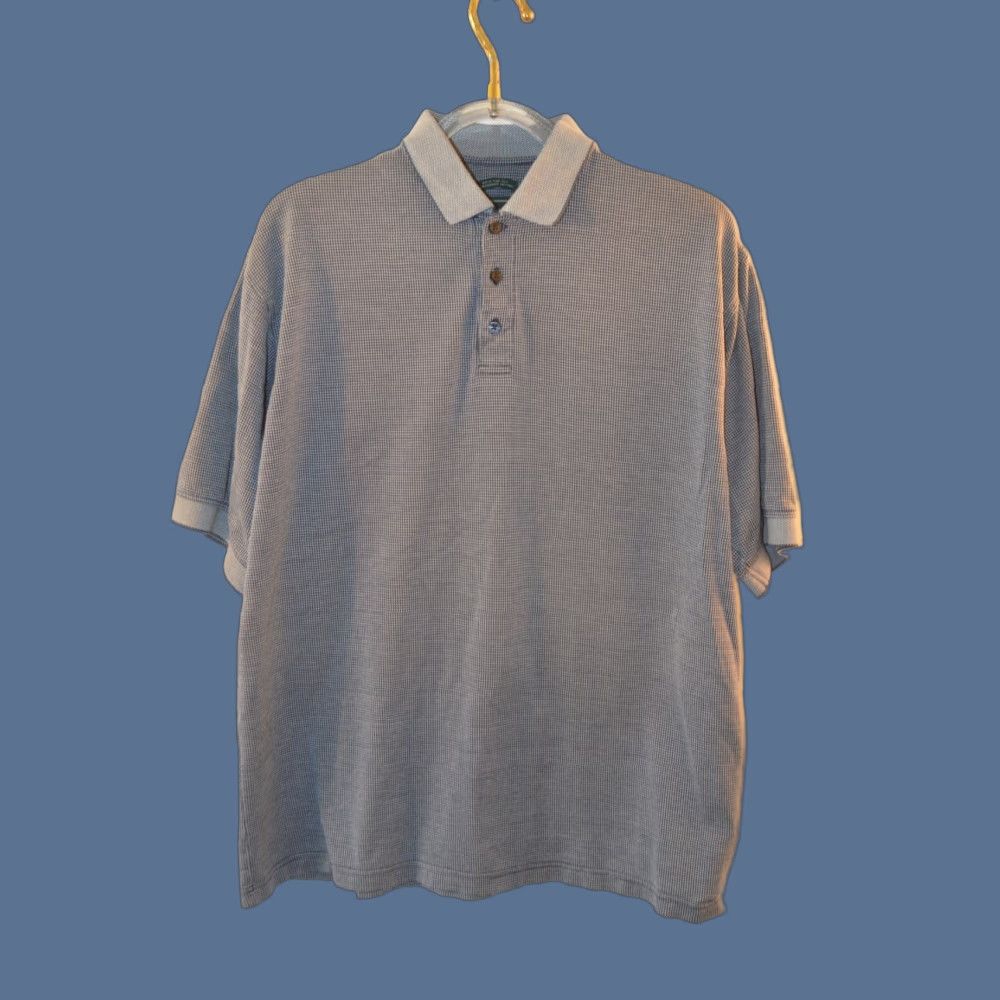 Vintage Bollé Mens Polo Shirt Golf Check Short Sleeve Gray Large 100% Cotton Knit Regular Activewear Mens Size US L / EU 52-54 / 3 - 1 Thumbnail