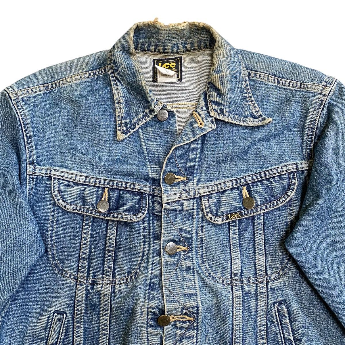 Lee × Vintage 💥80s LEE RIDER DENIM JEAN JACKET BUTTON WESTERNER Size US L / EU 52-54 / 3 - 5 Thumbnail