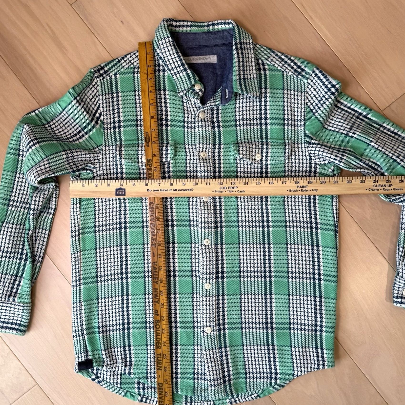 Outerknown Outerknown Blanket Shirt Medium Multicolor Plaid Cotton Button-Up - Casual Workwear, Mens, Long Sleeve, Logo, Pockets, All Seasons Size US M / EU 48-50 / 2 - 2 Thumbnail