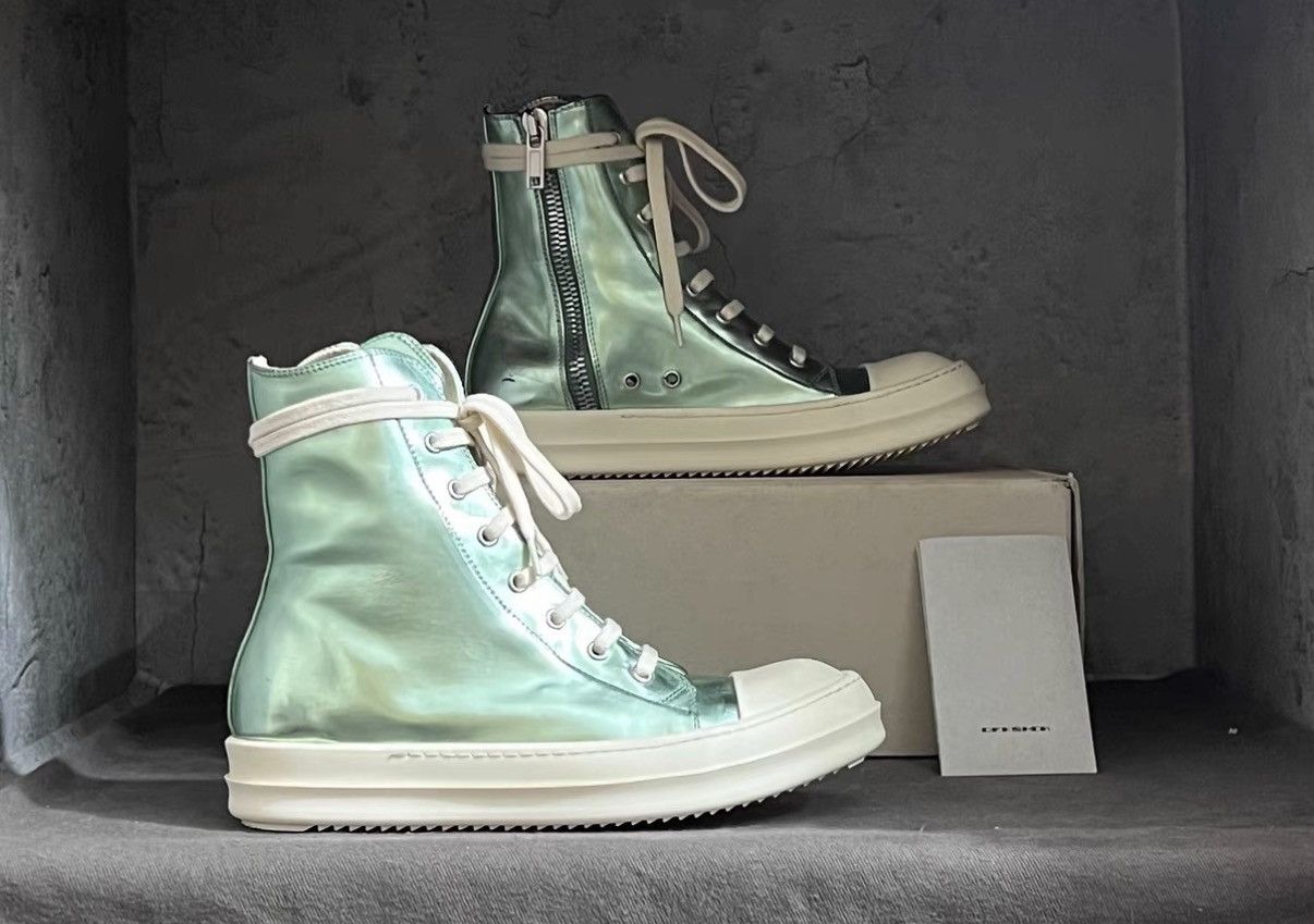 Rick Owens Rick Owens Mirror Metallic Bubble Converse-Inspired Sneakers Size US 8 / IT 38 - 4 Thumbnail