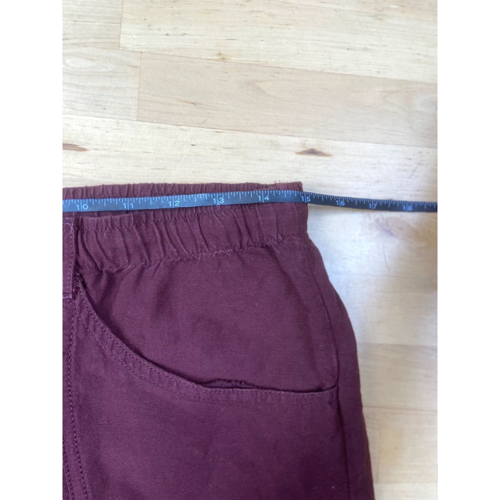Rip Curl Rip Curl Linen Blend Pants Womens M Red Ankle 24" Inseam Tapered Pants Womens M Red Linen Blend Beach 24" Inseam Rip Curl Size 32" / US 10 / IT 46 - 7 Thumbnail