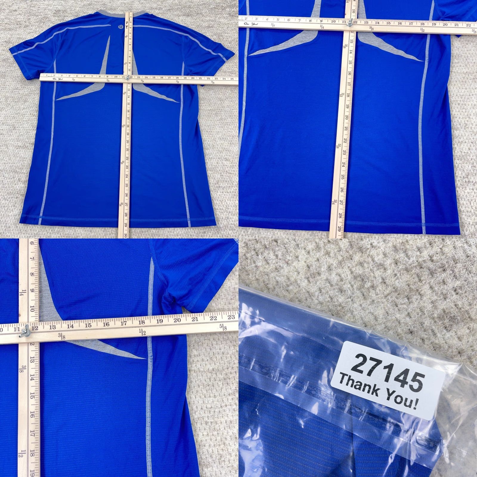 Lululemon Lululemon Shirt Men Large Royal Blue Tee V Neck Performance Run Training Gym | T-Shirt | Mens | L | Blue | 90s? Size US L / EU 52-54 / 3 - 8 Thumbnail