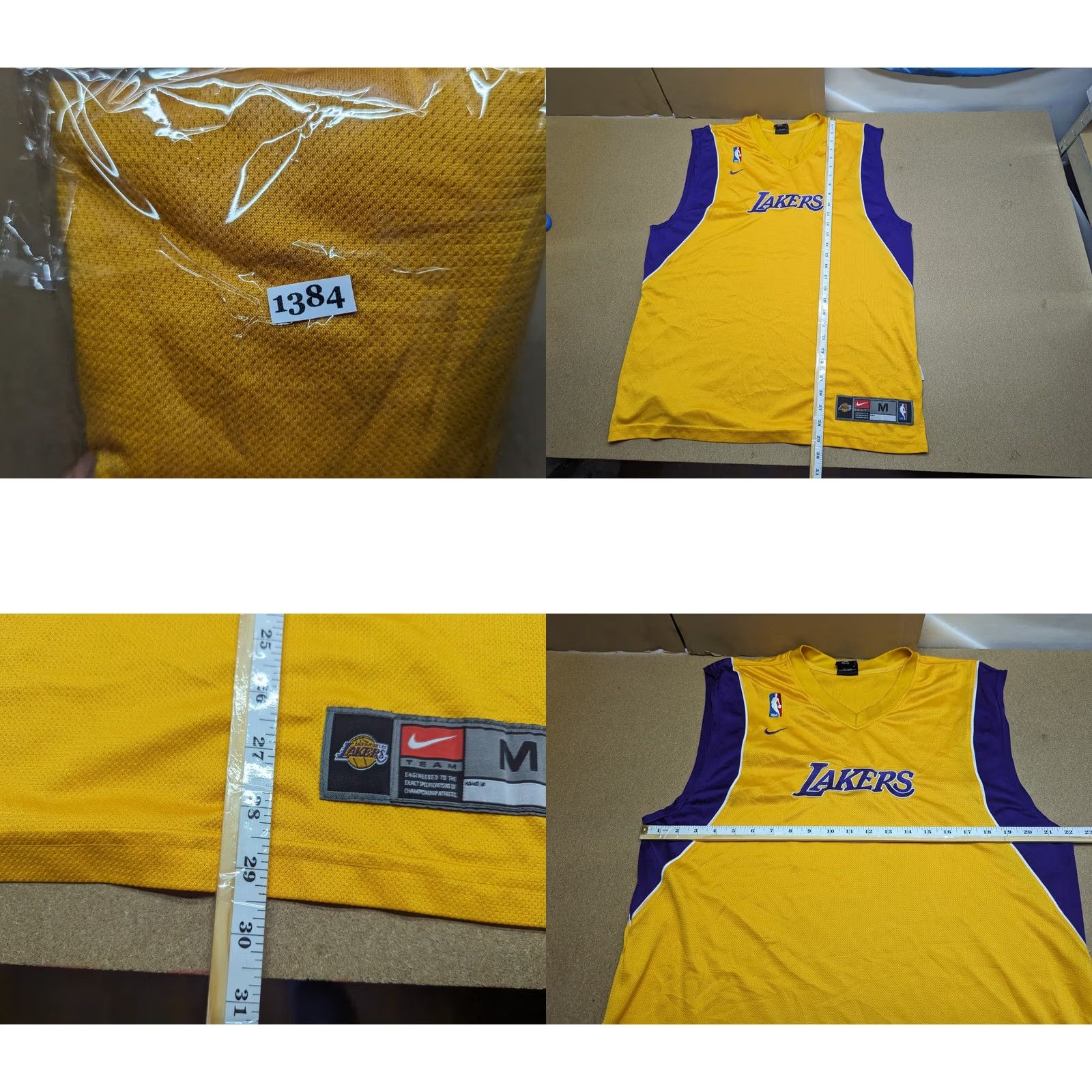Nike Nike Dri-Fit Lakers Jersey Shirt M Yellow Stitched 90s Men T-Shirt Sports Activewear Size US M / EU 48-50 / 2 - 8 Thumbnail