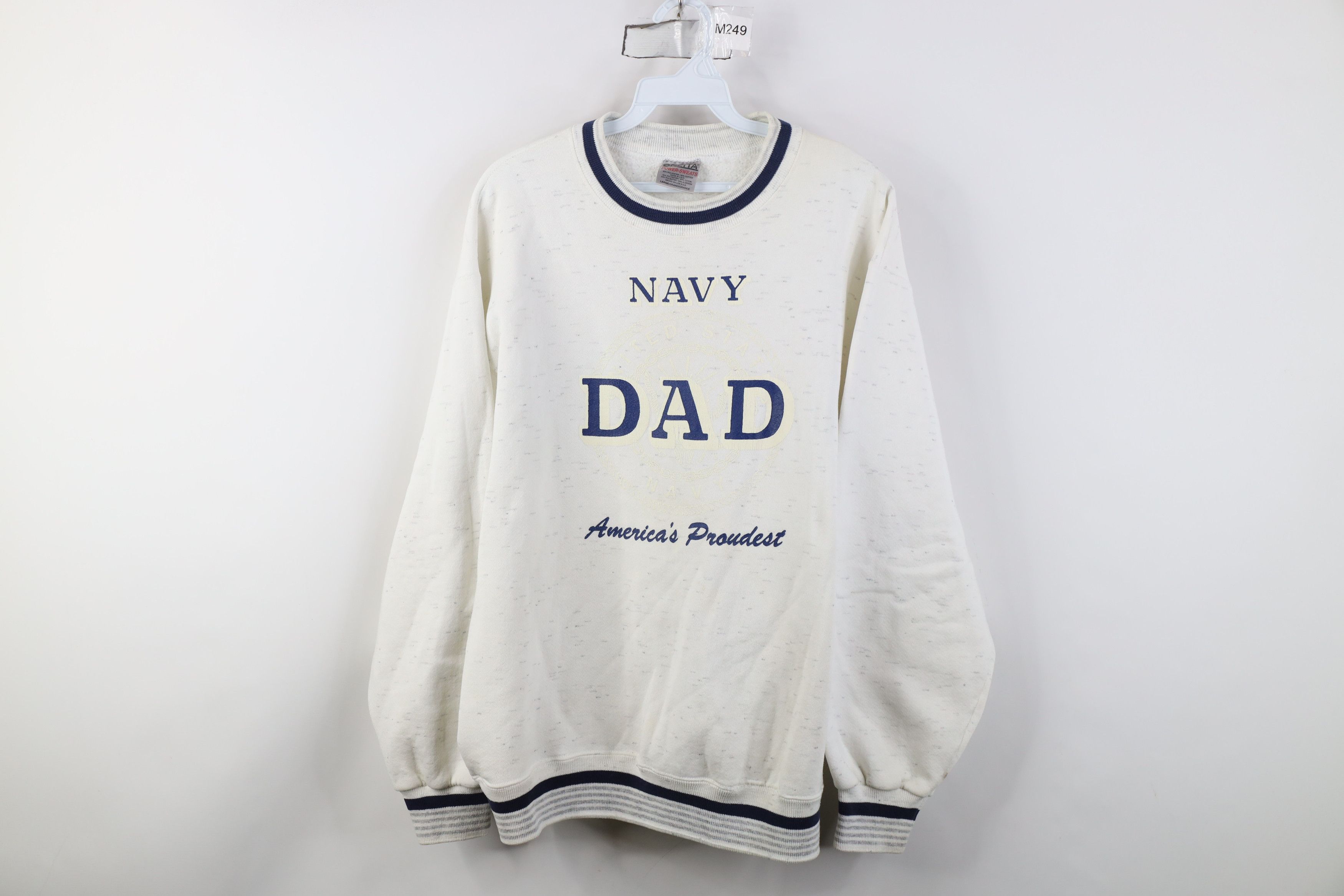 Vintage Vintage 90s United States Navy Dad Crewneck Sweatshirt USA Size US L / EU 52-54 / 3 - 1 Thumbnail