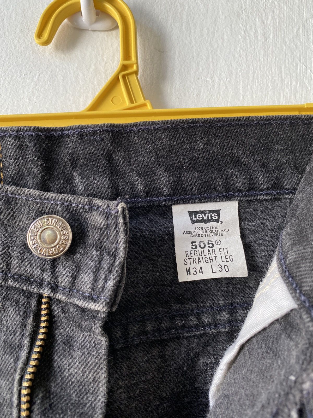 Levi's × Levi's Vintage Clothing × Vintage Vintage 90s Levi’s 505 Regular Fit Straight Leg Orange Tab Size US 33 - 12 Thumbnail
