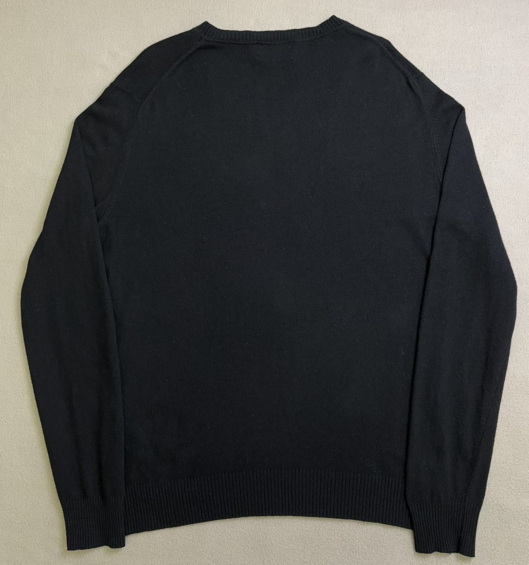 Burberry × Vintage Thomas Burberry Black V-neck sweater Cashmere size L Size US L / EU 52-54 / 3 - 10 Thumbnail