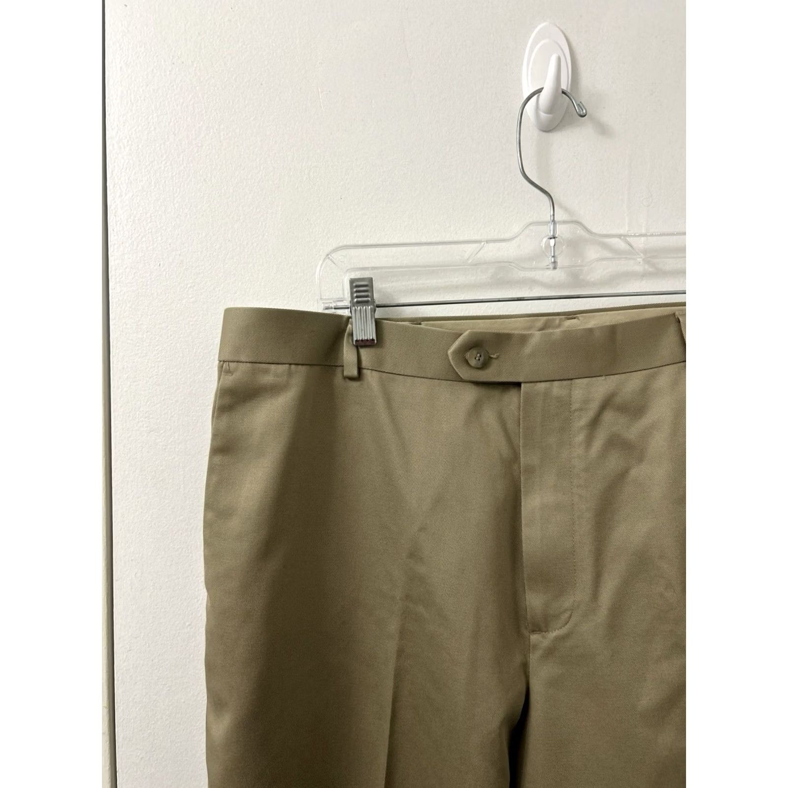 Dockers DOCKERS Premium Pants Mens 38x29 Khaki Tan D4 Relaxed Flat Front 5-Pocket Never-Iron Beig e Size US 38 / EU 54 - 4 Thumbnail