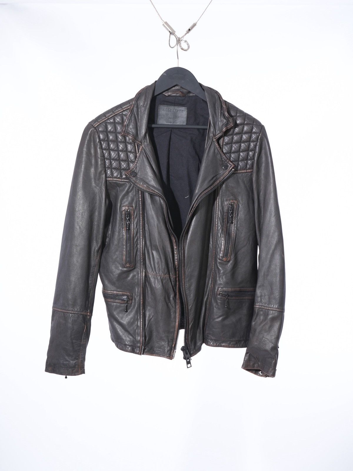 Allsaints Allsaints Renzo Leather Hoodies Biker Jacket | Grailed