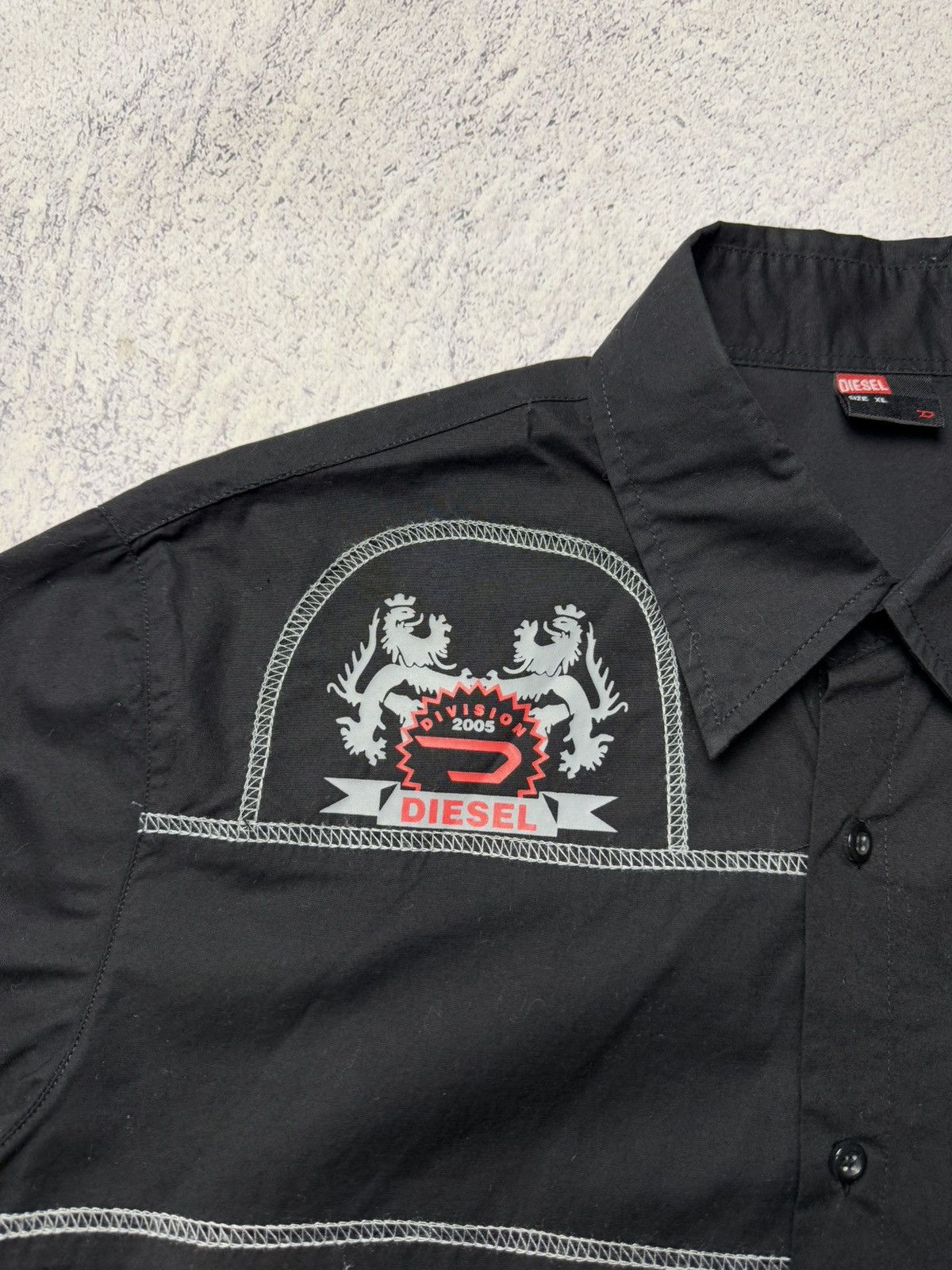 Diesel Vintage Diesel Shirt Big Logo Y2K Division 2005 USA Size US L / EU 52-54 / 3 - 10 Thumbnail