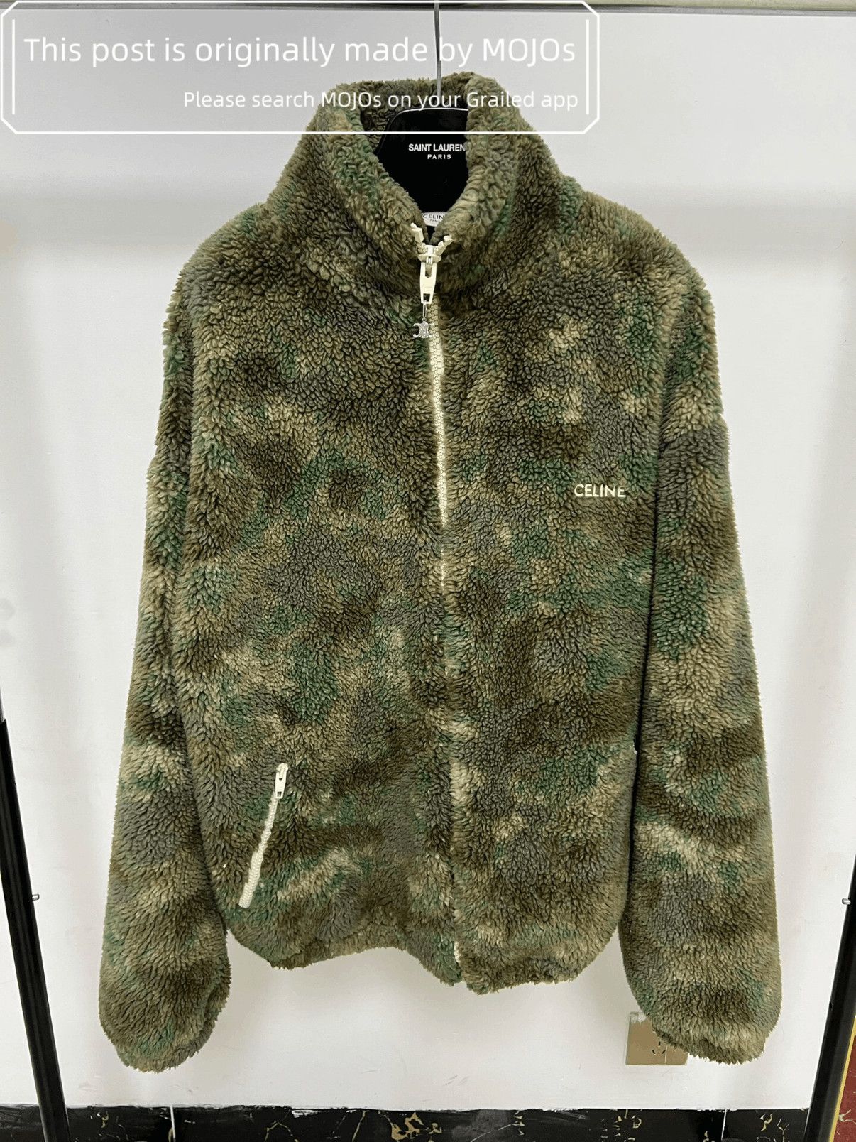 Celine Sz M Celine 23SS Camo Fleece Jacket mojos5571 Size US M / EU 48-50 / 2 - 1 Thumbnail