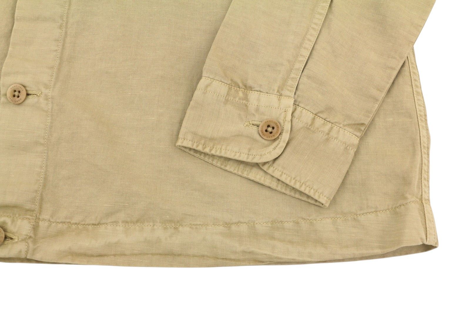 Gant GMNT DYED OVERSHIRT L Beige Linen Blend Button 87521 Size US L / EU 52-54 / 3 - 5 Thumbnail